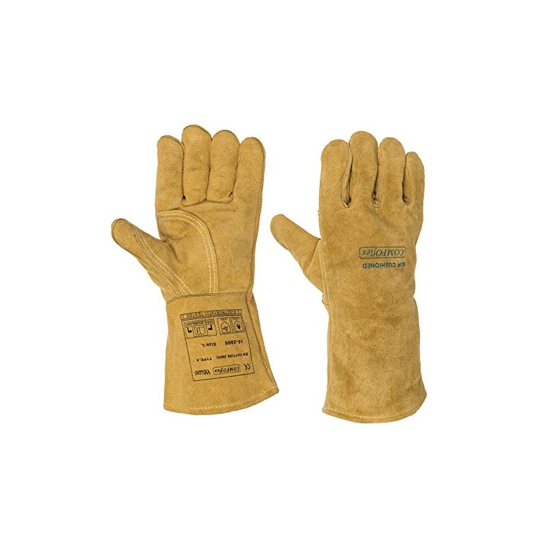 WELDAS 10-2000 Original BUCKTAN WIDE BODY, Welding Glovs, COMFOflex (Size: