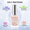 GELLEN 4-In-1 Nude Illuminating Nail Concealer Base Coat Polish, Nail