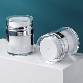 Portable cosmetic lotion cream refill vacuum empty bottle container cream pump empty bottle vacuum cream empty bottle / 휴대용 화장품 로션 크림 리필 진공 공병 용기 크림펌프공병 진공크림공병