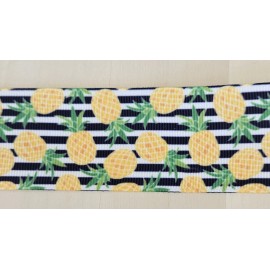 1" & 1.5" (1 YD) Pineapple Grosgrain Ribbon Fruit Sweet Treat Lanyard Crafts - 1 inch