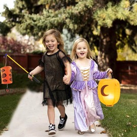 JSRHEEM Pack of 2 Electric Lantern Sticks, 40 cm for St. Martin, Lantern Stick, LED, Saint Martin Lantern, Children, Electric Rod for Lantern Parades, Martin's Parades (Black-2)