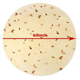 MIJIMO - Manta de omelette gigante de harina de burrito a manta para niños, tamaño de 60 pulgadas, manta de doble cara, realista, de franela de taco, suave