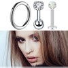 Mabohity 8 mm Nose Piercing 16G Stainless Steel Sleeper Septum