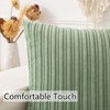 UGASA Velvet 26x26 Inch Soft Throw Pillow Cover Corduroy Striped