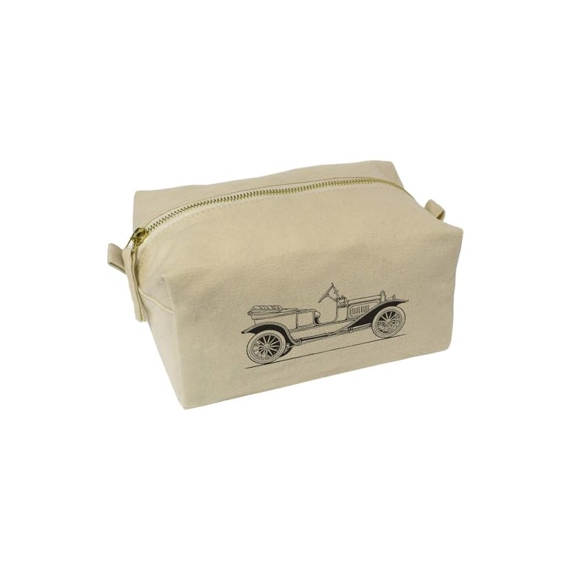 'Vintage Car Side View' Canvas Wash Bag/Makeup Case (CS00041851)