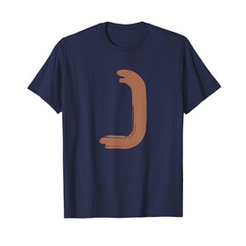 Creative Bold Leather Letter J - Design - Alphabet - Marker T-Shirt