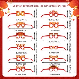 2025 Chinese New Year Party Supplies Paper Glasses 2025 Snake Chinese New Year Party Photo Booth Props Chinese Photo Booth Frame for Party Game