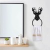 MAYJOYDIY Deer Head Towel Ring Metal Elk Antlers Wall Decoration