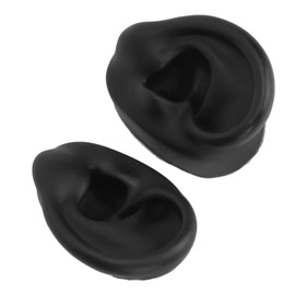 Yosoo Modelo de Oreja de Silicona, Modelo Flexible de Silicona Pantallas de Partes del Cuerpo Modelo de Práctica de Perforación de Oreja Izquierda Derecha Reutilizable (Black)