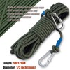 PIOSRTRR Grappling Hook with Rope-Includes Nylon Rope 6/8/10mm 50FT,Functional Grapple