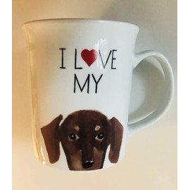 I Love My Dachshund Mug - I Heart My Dachshund - Weiner Sausage Dog Lover Mug