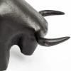 Homeroots Black Cast Aluminum Raging Bull Decor Piece