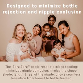 Suavinex Zero Zero Anti Colic Baby Bottle, No 1 Spanish Baby Bottle Brand, Minimizes Bottle Rejection & Nipple Confusion, Perfect for Breastfeeding Babies, Adaptable Flow, 4 Pk 6 oz, Medium