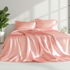 Love's cabin Twin Satin Sheets Sets - 3 Piece Coral