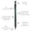 Lapicero Profesional Graphgear de Pentel Cuerpo Negro/Plata 0.7 mm-PG1007