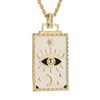HZMAN Evil Eye Necklace for Women Retro Enamel 18K Gold