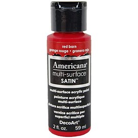 DecoArt Americana Multi-Surface Satin Acrylic Paint, 2-Ounce, Red Barn
