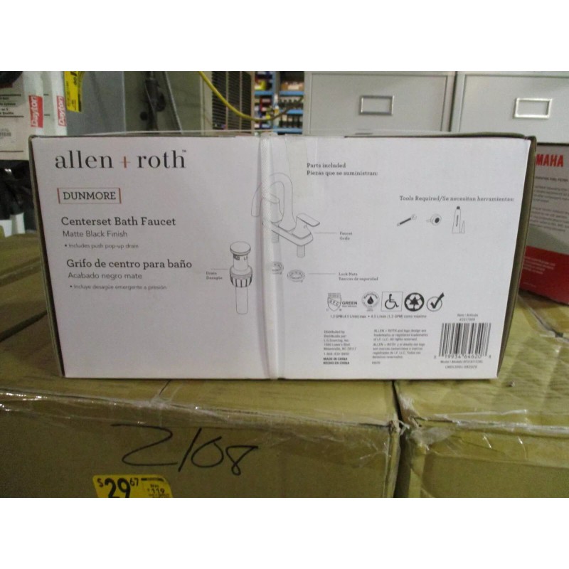 Allen + Roth Bathroom Sink Faucet 2 Handle Drain Deck