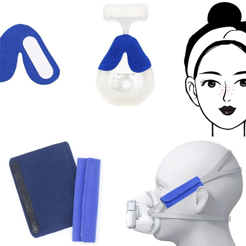DeaHea CPAP Headgear Strap Covers with Nose Pads Nasal Cushion