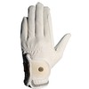 AK AKRS-6366 Competition and Dressage Gloves with Crystal Diamonds (White,
