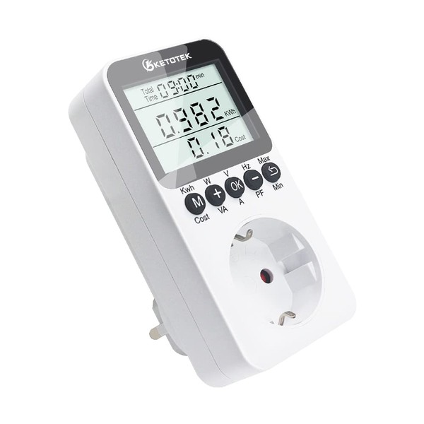 KETOTEK Electricity Meter for Socket Electricity Meter Energy Cost Meter