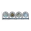 Deco 79 Metal Desk Clock, 4 Assorted, 11 by 9"