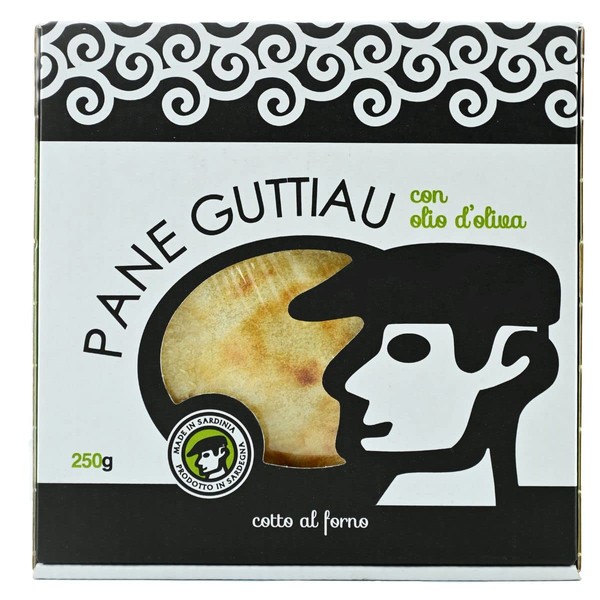 Pane Guttiau Olive Oil Traditional Thin Crispy Flatbread from Sardinia, 250g. Guttiau