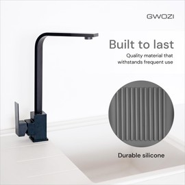 Kitchen Sink Splash Guard Behind Faucet - Silicone Sink Splash Guard - Drip Catcher Tray and Faucet Splash Guard for Kitchen Sink & Bathroom - Drying Faucet Mat for Kitchen Sink, 14.6"x5.5"