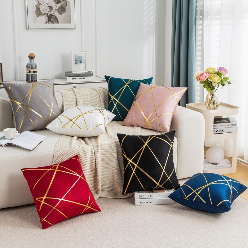 Cushion Cover, 40 x 40 cm, Black Sofa Cushion Cover,