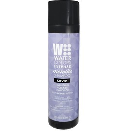 Watercolors INTENSE METALLIC Semi Permanet Color Depositing Shampoo-Sulfate & Paraben Free to Maintain & Enhance Hair Color 8 fl oz - SILVER