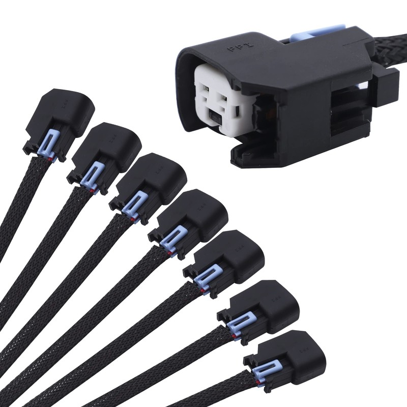 HiSport Fuel Injector Connector 8 PCS Pigtail Connectors Wire Terminals
