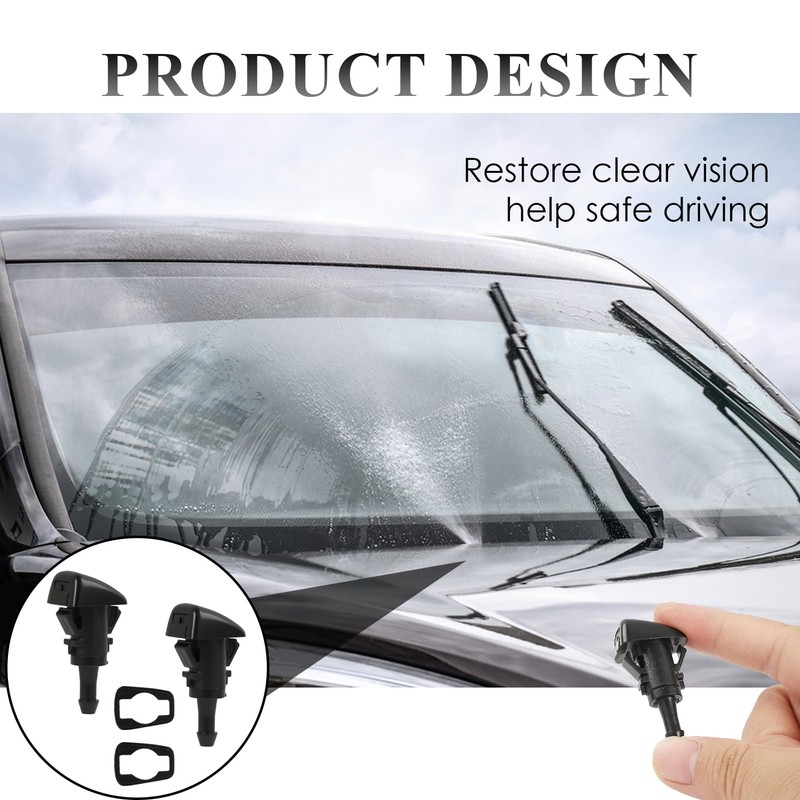 2 Pcs 986302K100 Washer Jets, Front Windshield Washer Nozzles Compatible