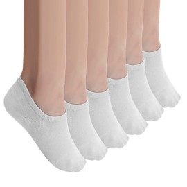 YONOJUAE No Show Socks for Women Size 4-7/7-10/10-13 Invisible Low Cut Cotton Breathable Liner Socks With Non Slip Grips
