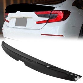 ECOTRIC Rear Trunk Duckbill Spoiler Compatible with 2018-2022 Honda Accord 4 Door Sedan Rear Trunk Spoiler Lid Wing Tail Glossy Painted Black