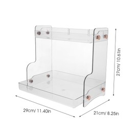 KICHOUSE 2-Tier Cosmetic Storage Organizer Wall-Mounted Vanity Organizer for Bathroom and Bedroom No Drilling Required