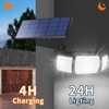 intelamp Solar Lights Outdoor, 3 Head Solar Motion Sensor Lights