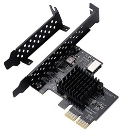 BEYIMEI PCI-E 2X to USB3.1 A-Key Gen2 Front Type-C Expansion Card,10Gbps Type-E Internal 20-pin Front Panel Connector Riser Card,PCI Express 3.0 X2 Adapter for Desktop PCs (ASM3142)