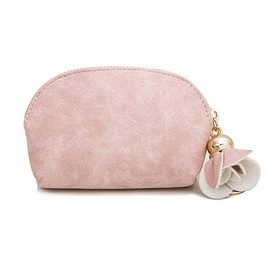 LEUCHTBOX Women's Mini Coin Purse Luxury Chic Faux Leather Purse Party Purse Cute Key Bag Small Keyring Zip, pink, Cosmetic bag