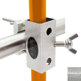 Parasol Holder Stainless Steel for Balcony Railing Round and Square Umbrella Holder up to Parasol 180 cm Umbrella Stand Balcony Stable Square Bracket Secure Attachment to Railing