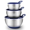 Rorence Stainless Steel Mixing Bowls: Stackable Mixing Bowl Set with
