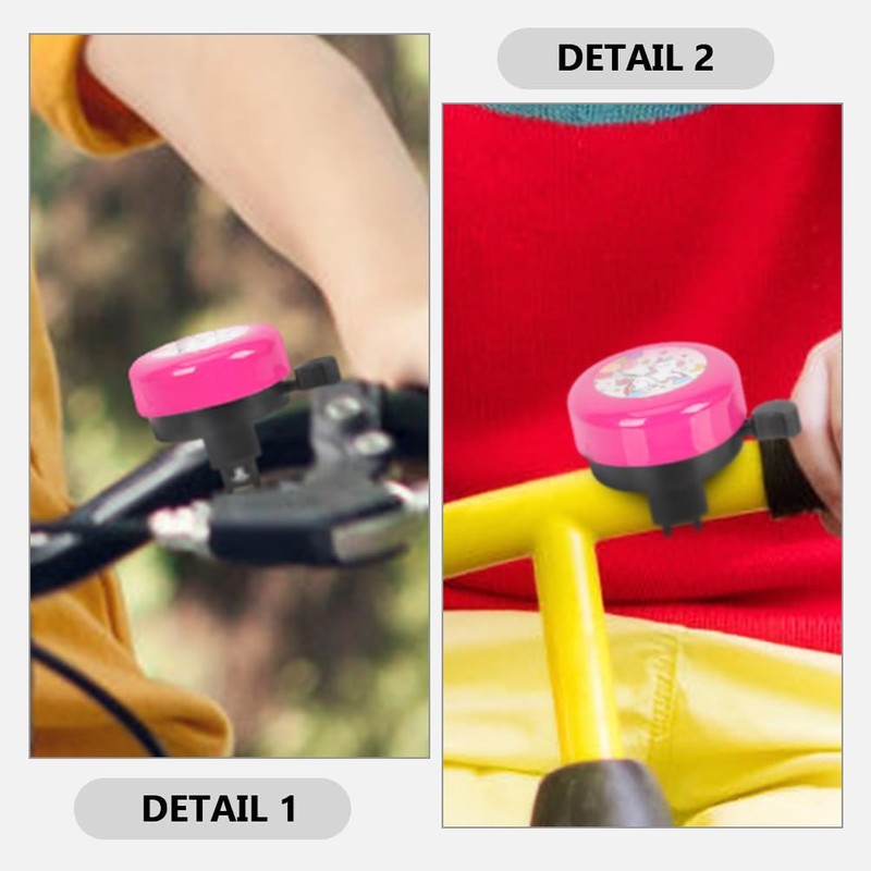 Kisangel 2pcs Bicycle Bell for Kids - Unicorn Bike Ring