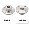 7mm Flange Shaft Fitting 2pcs Rigid Flange Coupling Motor Guide Shaft Coupler Motor Connector for DIY Parts 7mm Inner Diameter with M4 Hex Key Silver Tone (7MM)