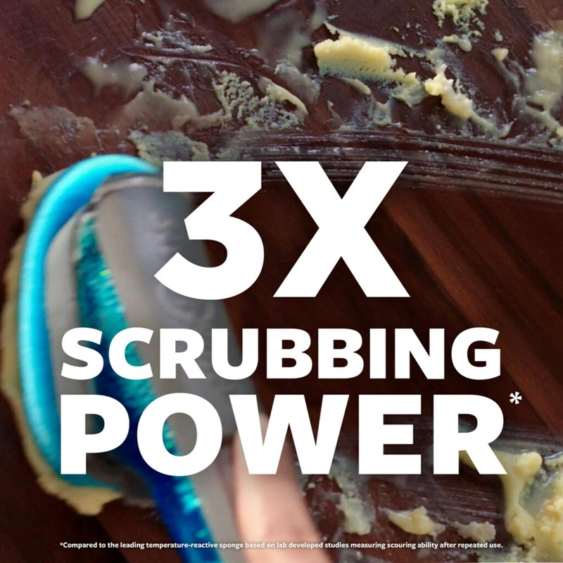 Scotch-Brite Scrub Dots Non-Scratch Dishwand Refills, Blue, 14 Replacement Heads