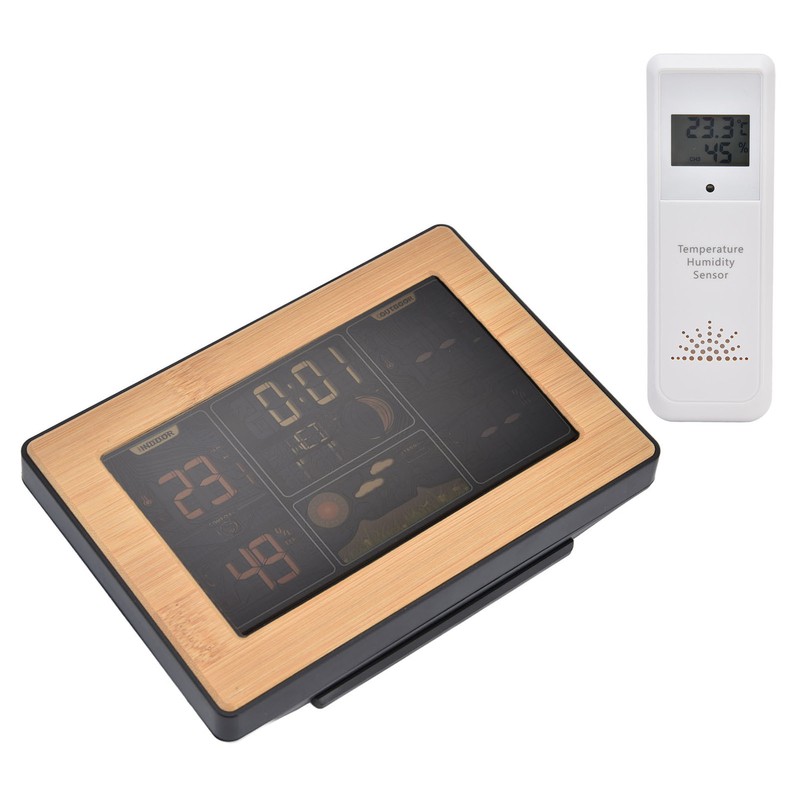 LCD Weather Forecast Station with RCC Receiving Function Wireless Thermometer