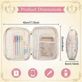 Bible Cover Case for Women Large Bible Bags with Durable Handle