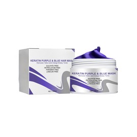 Hair Mask for Dry and Bleached Hair, Purple Mask, Bleached or Highlighted Hair, Purple Mask with Anti-Yellow Tint Effect, Neutralises Yellow Tint 100 ml Conditioner (4)