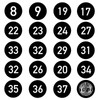 20Pcs Round Gobos Kit for Optical Snoot,66mm/2.6in Metal Plate Patterns