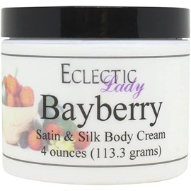 Eclectic Lady Bayberry Satin and Silk Cream, Body Cream, Body Lotion, 8 oz - Shea Butter, Aloe, Silk Amino Acids, Vitamin E, Phthalate-Free, Handcrafted in USA - Perfect For Women