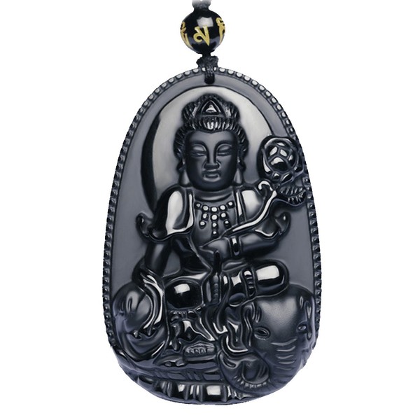 Bella Jade Buddha Pendant Necklace, Bodhisattva Amulet / Talisman. Made
