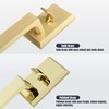 Gaurqiah Brushed Gold Heavy Duty Front Door Handle Set, Exterior